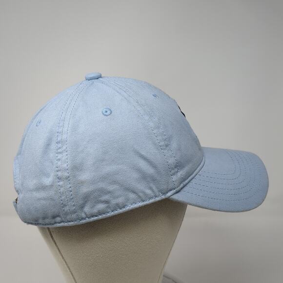 Adidas Slideback Baseball Cap Blue One Size Adjustable Embroidered 3 Stripes - Picture 5 of 9
